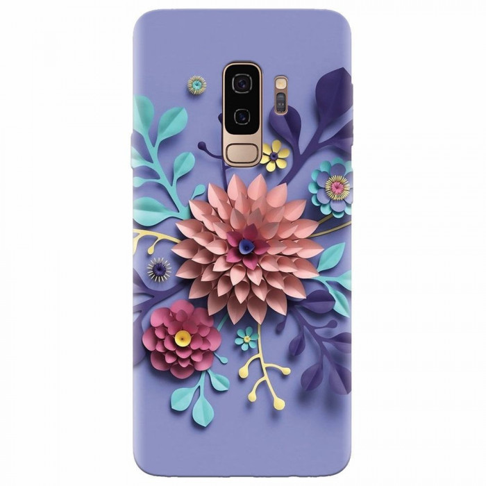 Husa silicon pentru Samsung S9 Plus, Flower Artwork