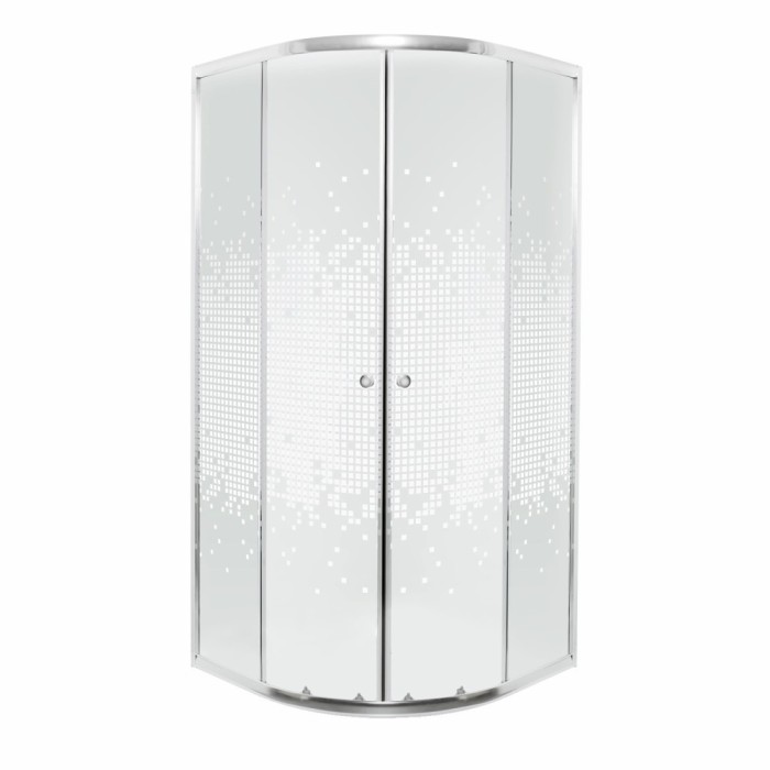 Cabină de duș curbată Pixel White 90 fără cădiță de duș