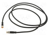 Cablu de conectare M8 PIN 3, 1,5m, mufă 50VAC 4A, LUTRONIC