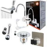 Cumpara ieftin SET Robinet Electric cu Afisaj Digital, Instant pentru Apa Calda + Suport Autoadeziv pentru Mop sau Matura + Dop de Scurgere Pop-Up + Extensie Robinet