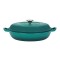Cratita cu capac, fonta emailata, turcoaz, 4 L, Perfect Home GartenVIP DiyLine