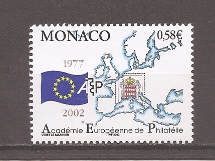 Monaco 2002 - A 25-a aniversare a Academiei Europene de Filatelie, AEP, MNH