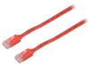 Cablu Patch U/UTP Cat6 2m Roșu PVC, Goobay