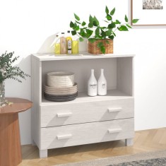 vidaXL Servantă &bdquo;HAMAR&rdquo;, alb, 85x35x80 cm, lemn masiv de pin 340497