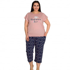 Pijama femei mineca scurta 3216 Somon 4-XL foto