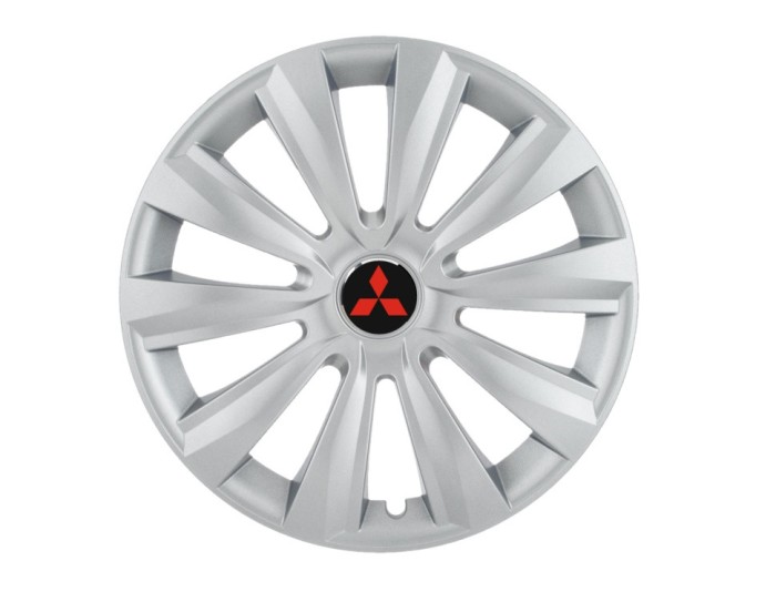 Set 4 capace roti Delta cromat R15 pentru gama auto Mitsubishi