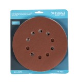 Set, 10 discuri, hartie abraziva, P150, 10 gauri, 215mm, slefuitor pereti, DeToolz, DZ-C273