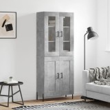 vidaXL Dulap &icirc;nalt, gri beton, 69,5x34x180, lemn compozit