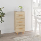 vidaXL Servantă, stejar sonoma, 34,5x34x90 cm, lemn compozit