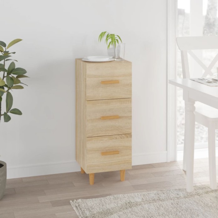 Gossi servanta, stejar sonoma, 34,5x34x90 cm, lemn compozit