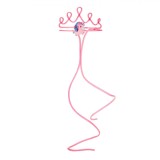 Pai Reutilizabil, Fancy, Coroană Unicorn, Roz, Plastic, Oem