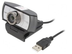 Webcam USB Full HD 1080p Neagră Argintie