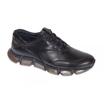 Pantofi barbati casual din piele naturala, negru, Zidan SIR121N foto