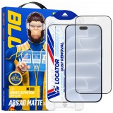 Folie de protectie Ecran Matte Blueo Anti Reflective Applicator Pro pentru Apple iPhone 18 Pro, Sticla Securizata, Full Glue, Neagra