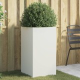 Gossi jardiniera, alb, 42x38x75 cm, otel laminat la rece
