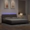 vidaXL Cadru de pat cu LED fără saltea Taupe 180x200 cm Material 3310689