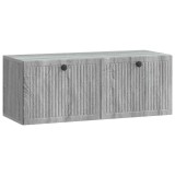 vidaXL Oglindă TV montată pe perete Sonoma gri 78,5 x 31 x 30 cm 898041