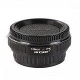 Adaptor montura K&amp;F Concept Nikon-PK cu sticla optica de la Nikon F la Pentax K KF06.085