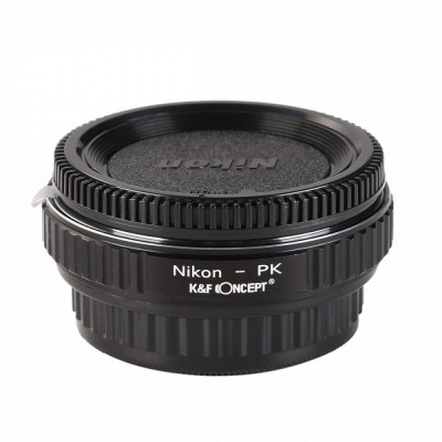 Adaptor montura K&amp;amp;F Concept Nikon-PK cu sticla optica de la Nikon F la Pentax K KF06.085 foto