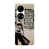 Husa compatibila cu Huawei P40 model stop asking for permission, Silicon, TPU, Viceversa, Transparent, Carcasa