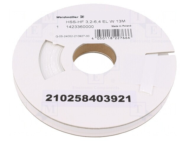 Manșon termocontractabil 6,4mm 13m alb