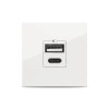 Moda Voice, priza USB A+C 5V 2,4A 2M, alb, Elbi