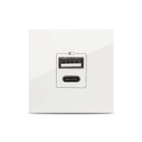 Moda Voice, priza USB A+C 5V 2,4A 2M, alb, Elbi