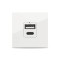 Moda Voice, priza USB A+C 5V 2,4A 2M, alb, Elbi
