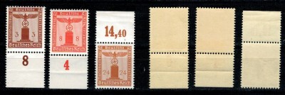 Deutsches Reich 1942/44 - Partei Dienstmarken, Mi156y,160y,163y foto