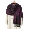 Esarfa casmir jacquard Paisley Dark Purple