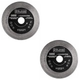 Set 2 discuri diamantate turbo, subtire, dublu segmentat, placi ceramice, taiere umeda si uscata, 115 mm/22.23 mm, Richmann Exclusive