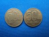 LOT 50 LEI DOUA VARIANTE (50 CU LITERE SUBTIRI SI LITERE INGROSATE )