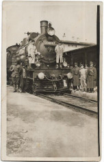 A2118 Locomotiva cu abur nr 230097 in gara Bacau poza veche regalista foto