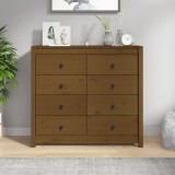 Dulap lateral, maro miere, 100x40x90 cm, lemn masiv de pin