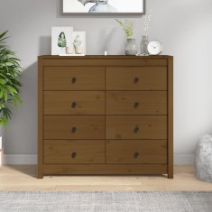 Gossi dulap lateral, maro miere, 100x40x90 cm, lemn masiv de pin