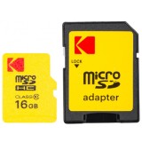 Cumpara ieftin Card Memorie microSDHC Kodak Extra Performance, 16Gb, Clasa 10, Cu Adaptor EKMSDM16GHC10CJ
