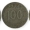 Coreea de Sud , lot 4 - 3 buc x 100 Won 1983 , 1989 , 1991