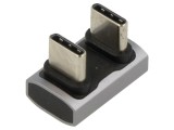 Adaptor USB-C 4.0 Goobay 8K 90&deg; sus/jos, cod 74446