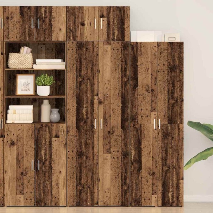 Cabinet de Depozitare vidaXL Lemn Vechi 70x42.5x225 cm Lemn Ingineresc