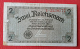 2 Marci Zwei Reichsmark Mark GERMANIA bancnota originala 1930s perioada nazista