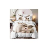 Cumpara ieftin Lenjerie de Pat Bumbac Finet 3D cu Elastic, 1 Persoana - JOJ12