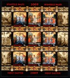 Romania 2009, LP 1826 a, Sfintele Pasti, bloc de 3 serii, MNH!