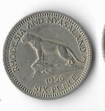 Moneda 6 pence 1956 - Rhodesia &amp; Nyasaland