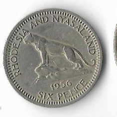 Moneda 6 pence 1956 - Rhodesia & Nyasaland