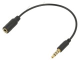 Cablu Jack 3,5mm 4 pini DELOCK 0,175m - Cod 62498
