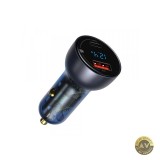 Incarcator Auto Baseus 65W 5A 1 x USB-A - 1 x USB-C Gri CCKX-C0G