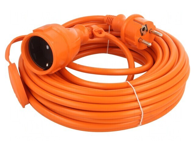 Prelungitor alimentare 15m portocaliu 3x1,5mm2