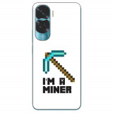 Husa compatibila cu Honor 90 Lite 5G Silicon Gel Tpu Model Minecraft Miner