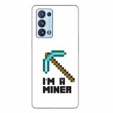 Husa compatibila cu Oppo Reno6 Pro 5G Silicon Gel Tpu Model Minecraft Miner
