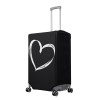 Husa Troler Kwmobile L, 25-28 inch, Lycra, Alb/Negru, Protectie Bagaje, Voiaj